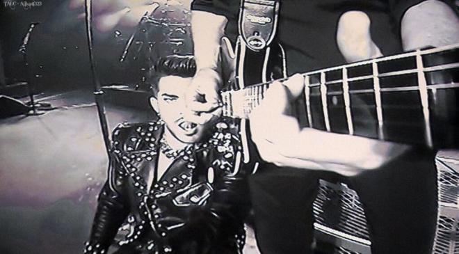 Adam Lambert and guitar