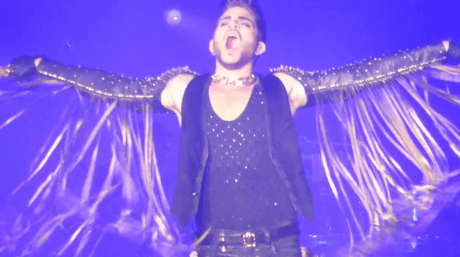 Adam Lambert with fringe