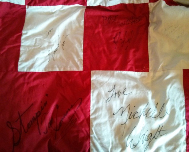 Shania Twain, Stompin Tom, and Michelle Wright signatures