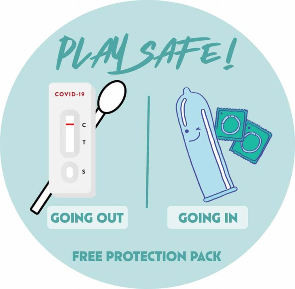 Play safe going out (rapid tests) and going in (condoms)