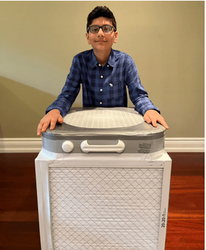 Corsi-Rosenthal box with teen builder