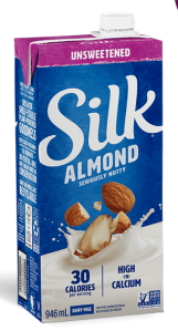Silk unsweetened almond milk.